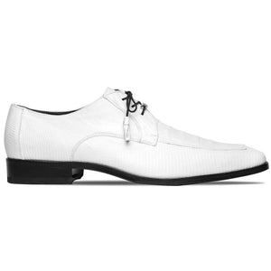 Marco Di Milano Merida White Caiman Crocodile & Lizard Dress Shoes - Dudes Boutique