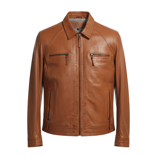 Kashani ID Men's Whiskey Run Leather Jacket