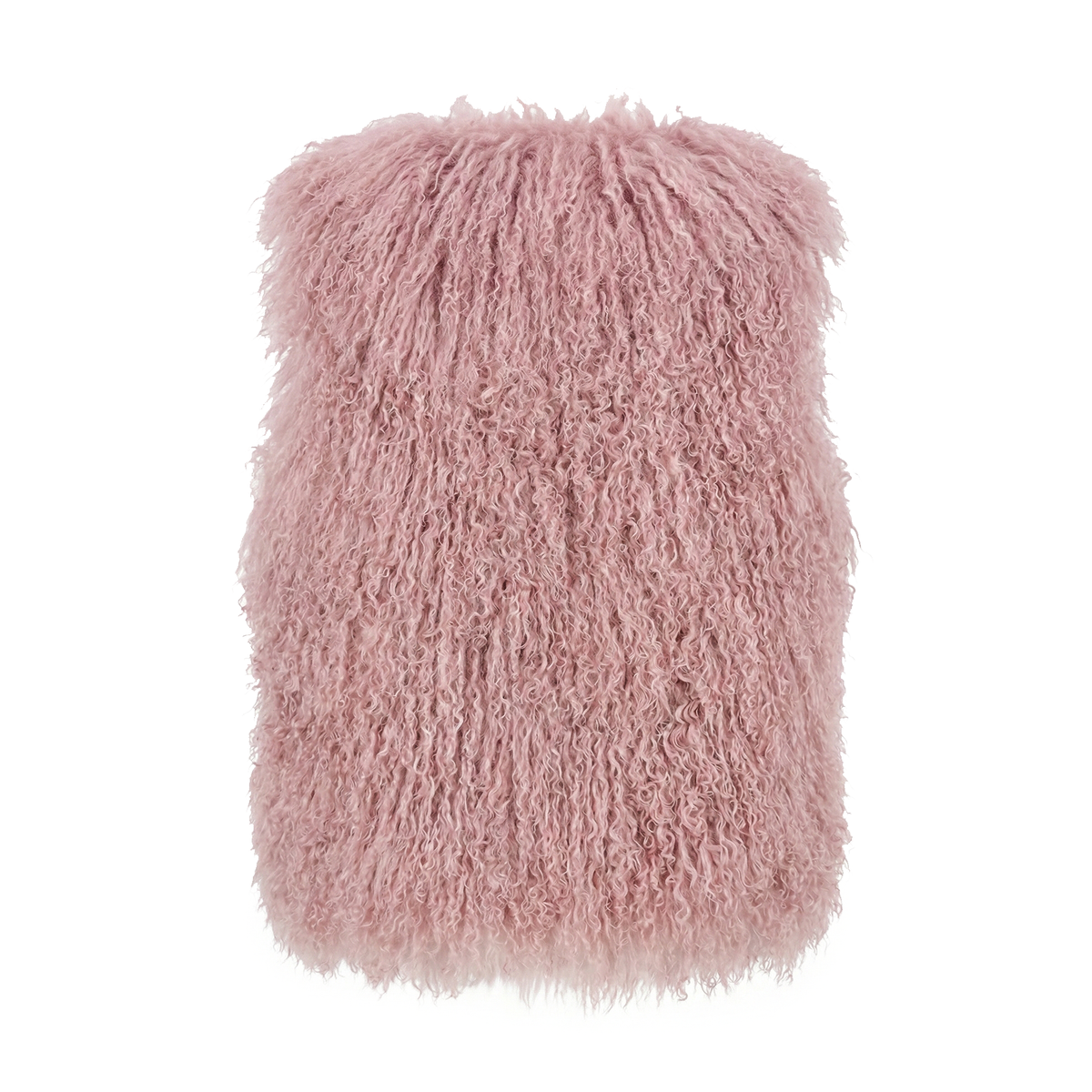Kashani women's pink Mongolian lamb fur vest