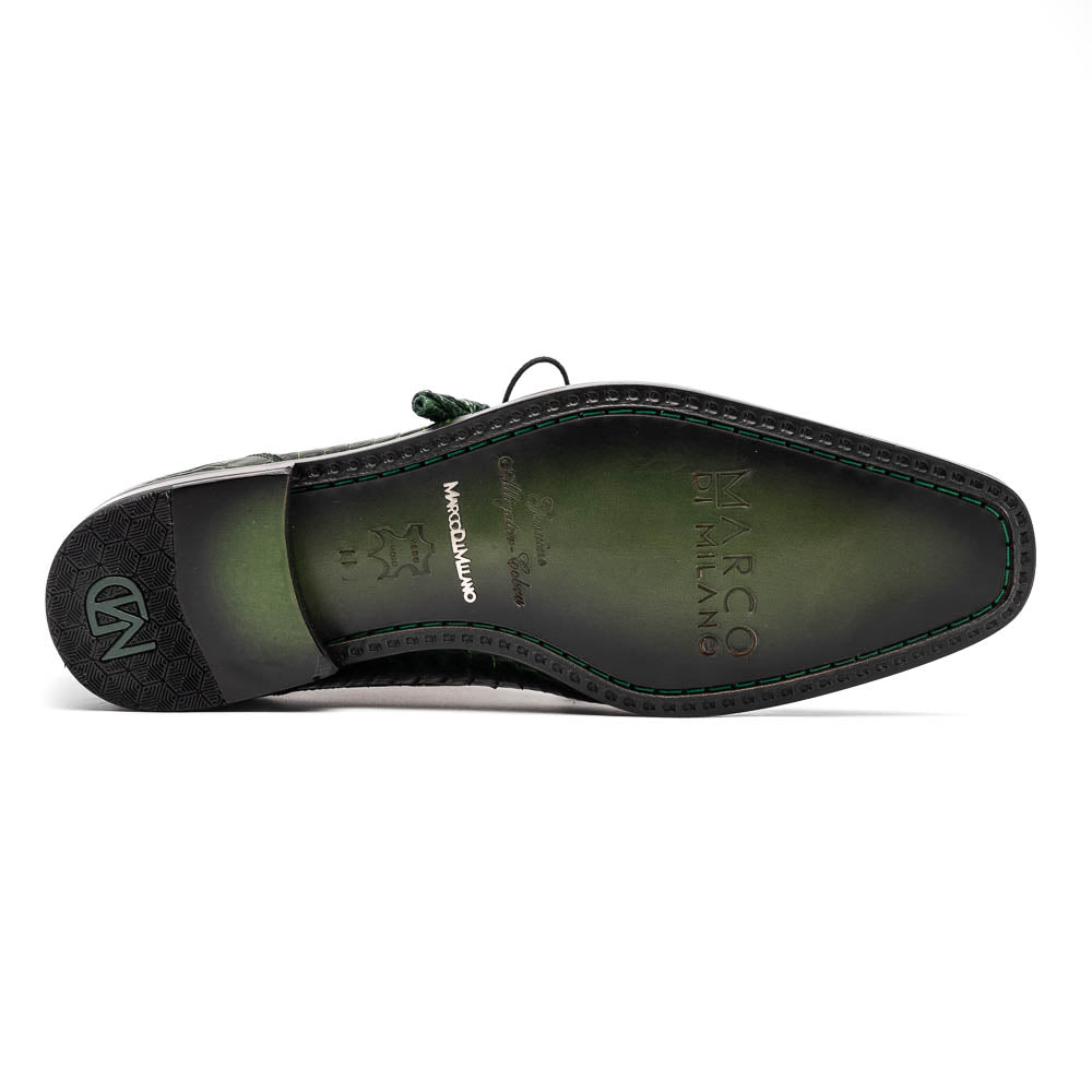 Marco Di Milano Moncalieri Green Alligator & Cobra Dress Shoes - Dudes Boutique