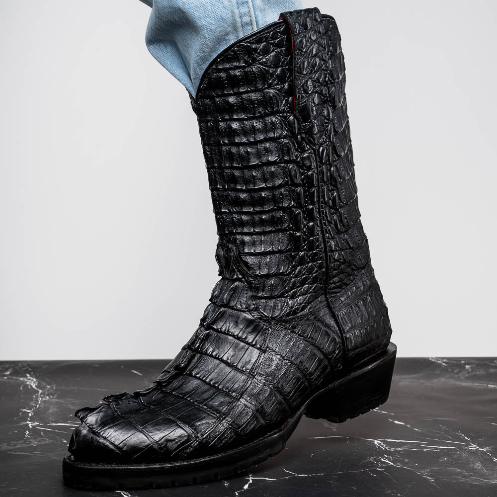 Marco Di Milano Marlboro Black Hornback Crocodile Tail Tractor