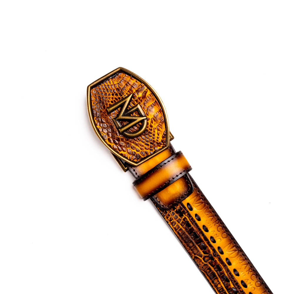 Marco Di Milano Montana Belt Mustard Brown
