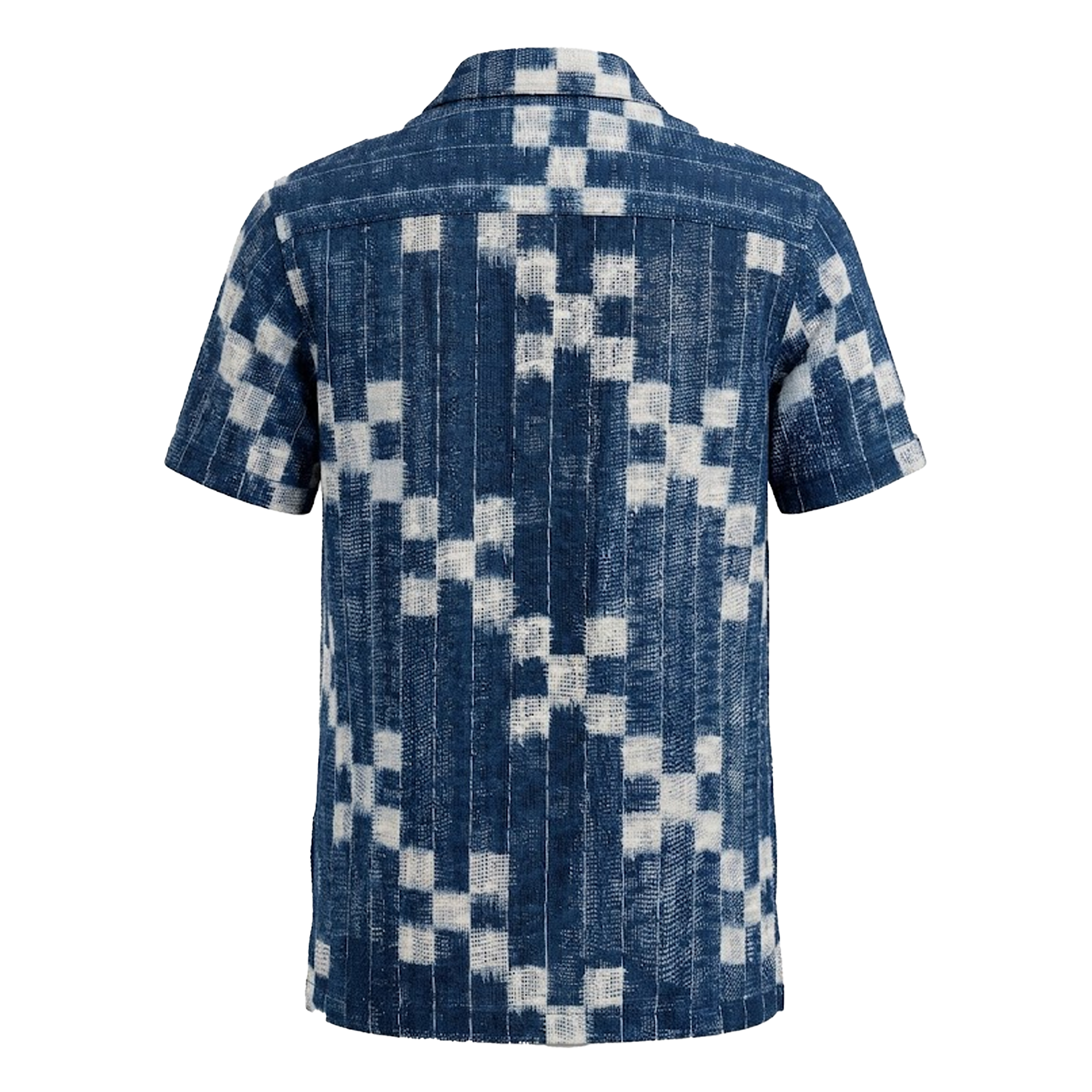 Suslo Couture Blue Checkered Shirt