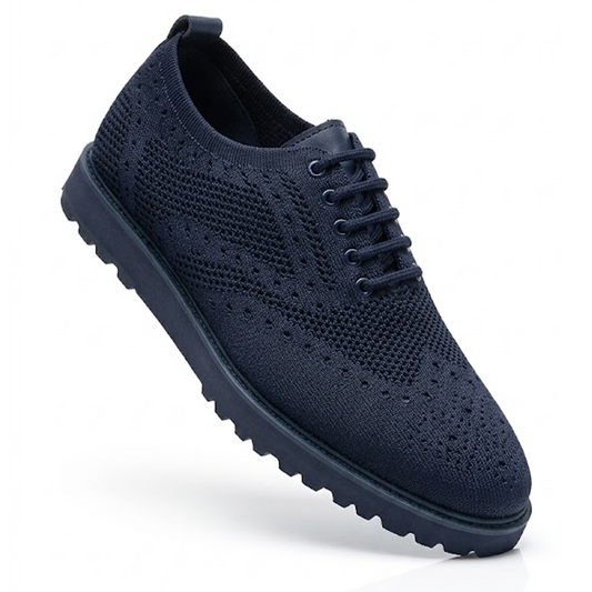 Tayno Navy Perforated Sneakers