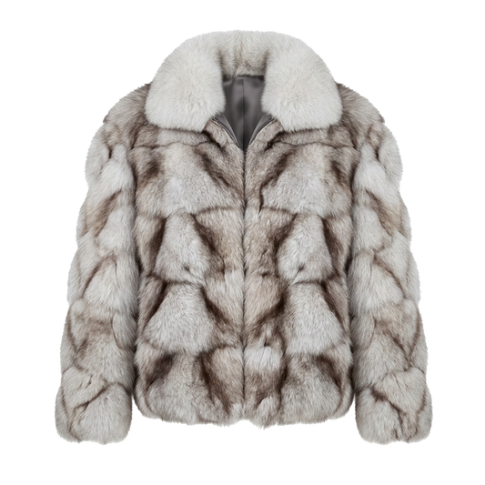 Kashani Men's Natural Blue Fox Fur Coat