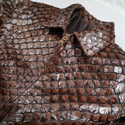 Kashani Brown Genuine Pirarucu Fish Jacket