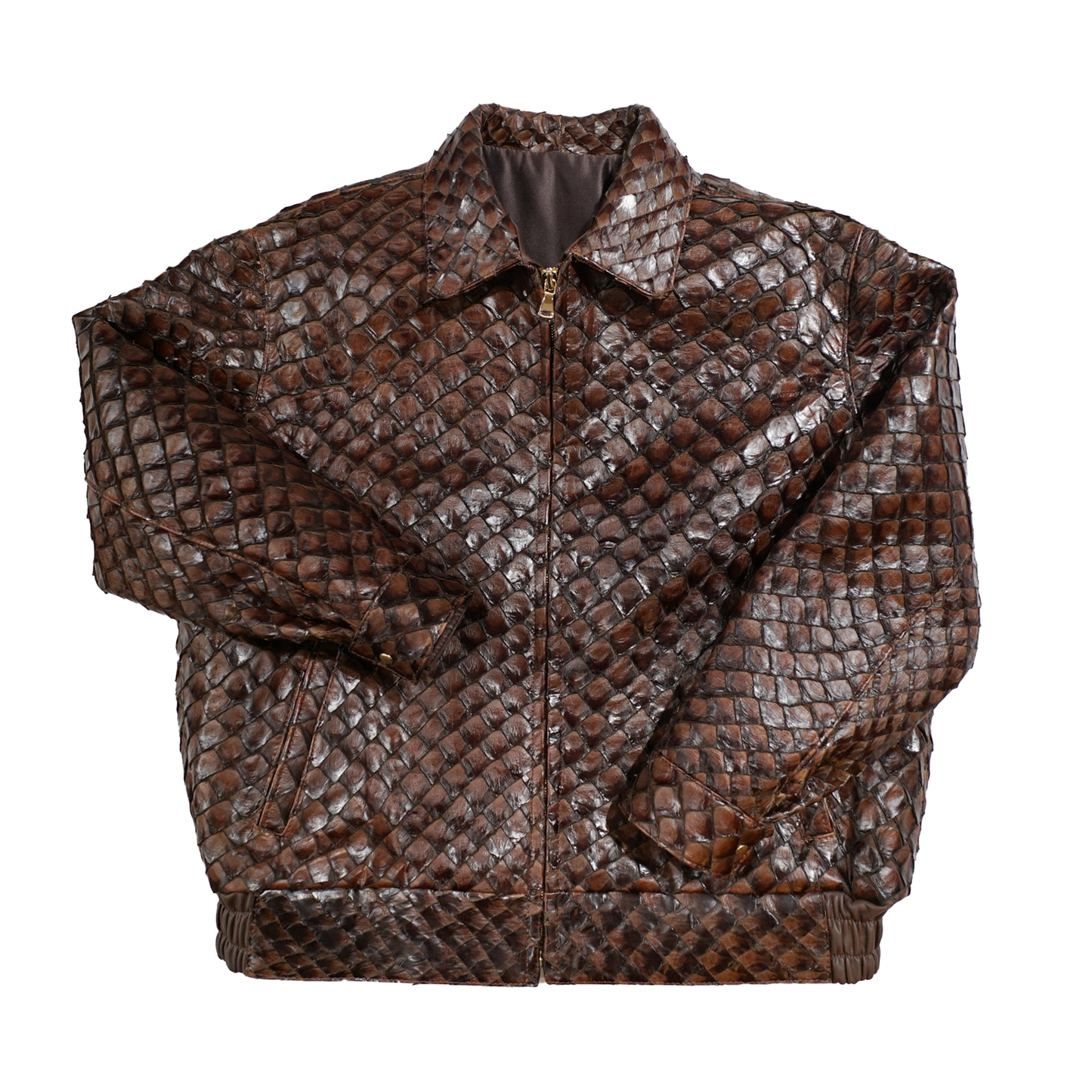 Kashani Brown Genuine Pirarucu Fish Jacket