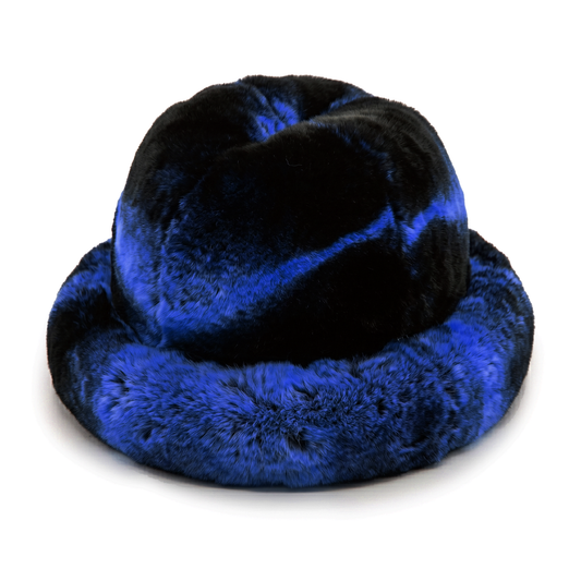 Kashani Men's Navy Rex Rabbit Fur Top Hat