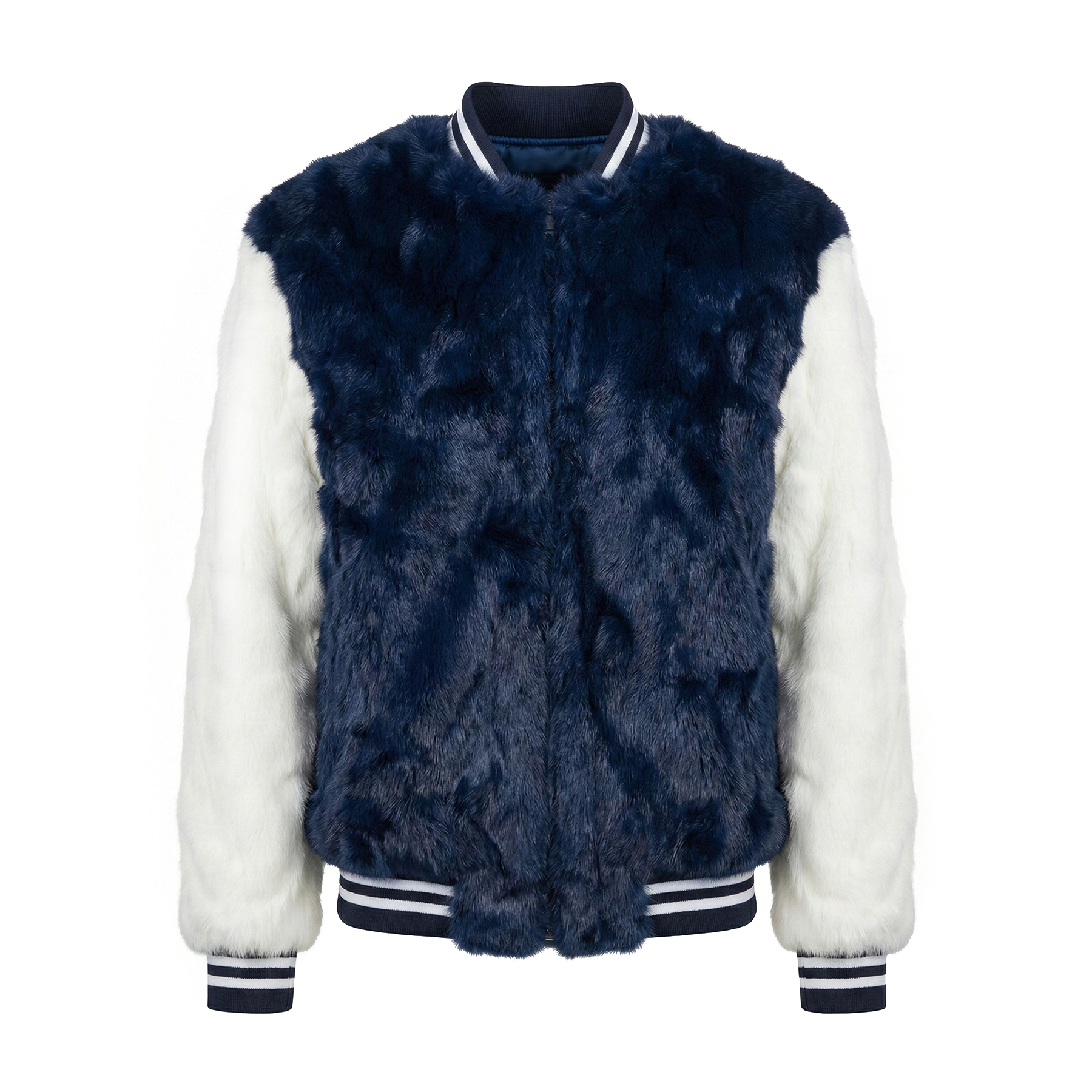 Kashani Men's Navy / White Rabbit Baseball Jacket