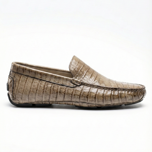 Calzoleria Toscana Rope Crocodile Loafers