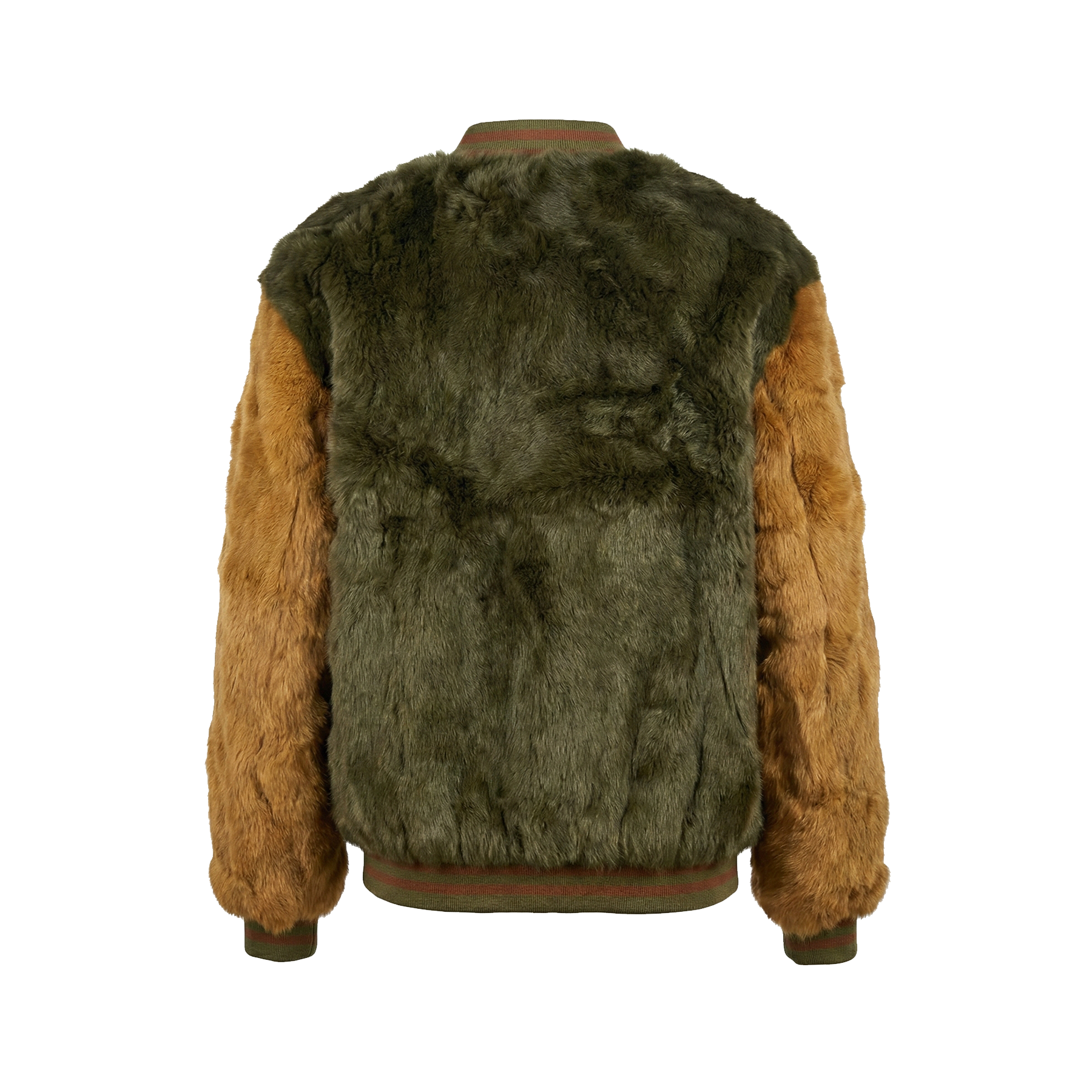 Kashani Men's Olive / Whisky Rabbit Baseball Jacket