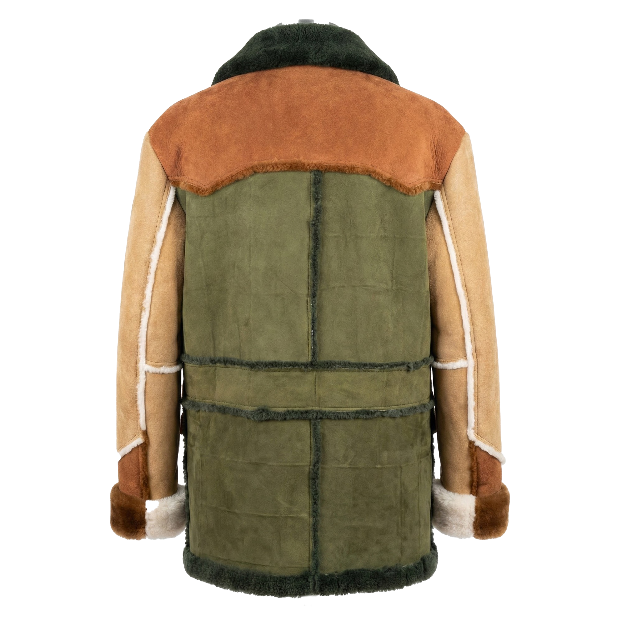 Kashani Color Block Shearling Coat