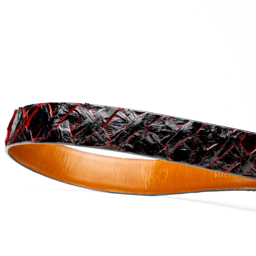 Marco Di Milano Olivieri Pirarucu Blackcherry Belt