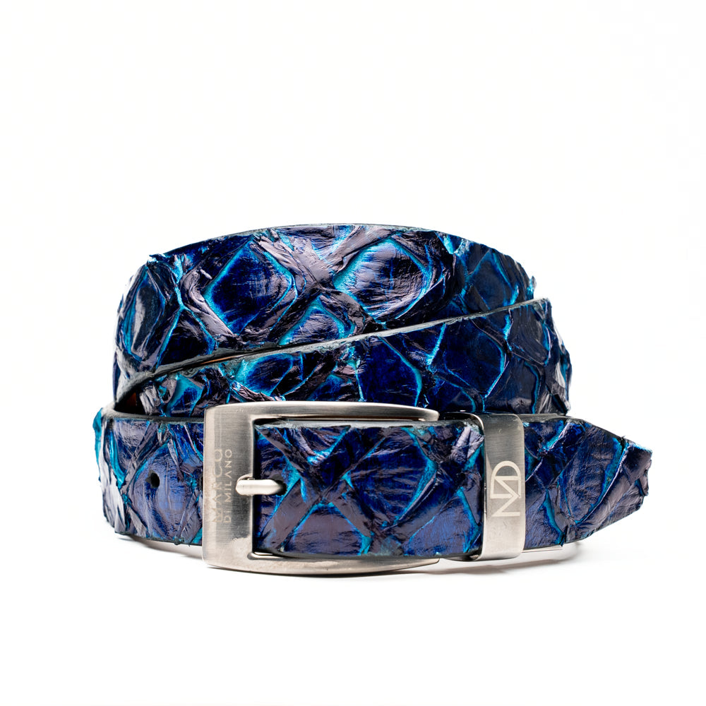 Marco Di Milano Olivieri Pirarucu Royal Blue Belt