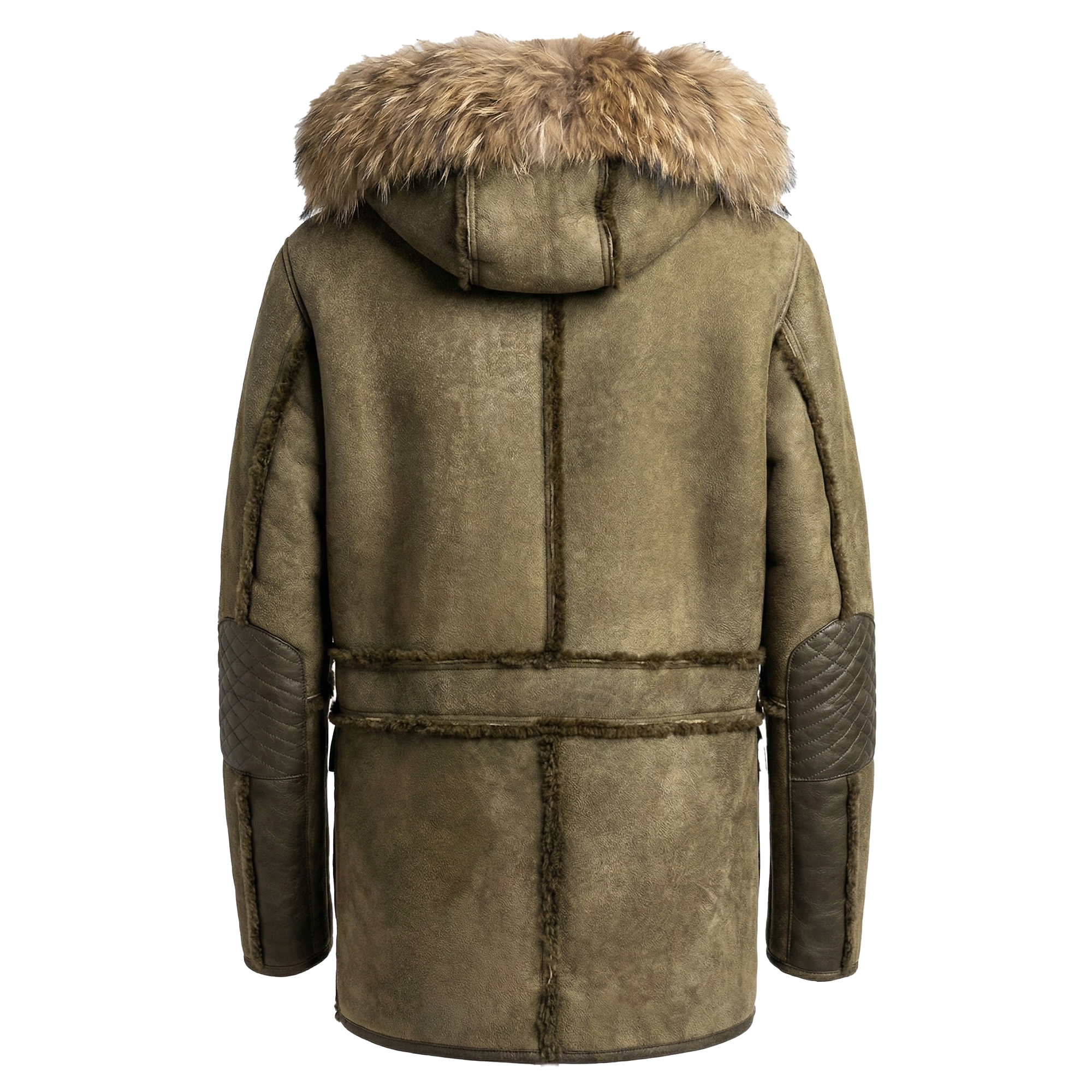 Kashani Olive Arctic Raider Shearling Coat