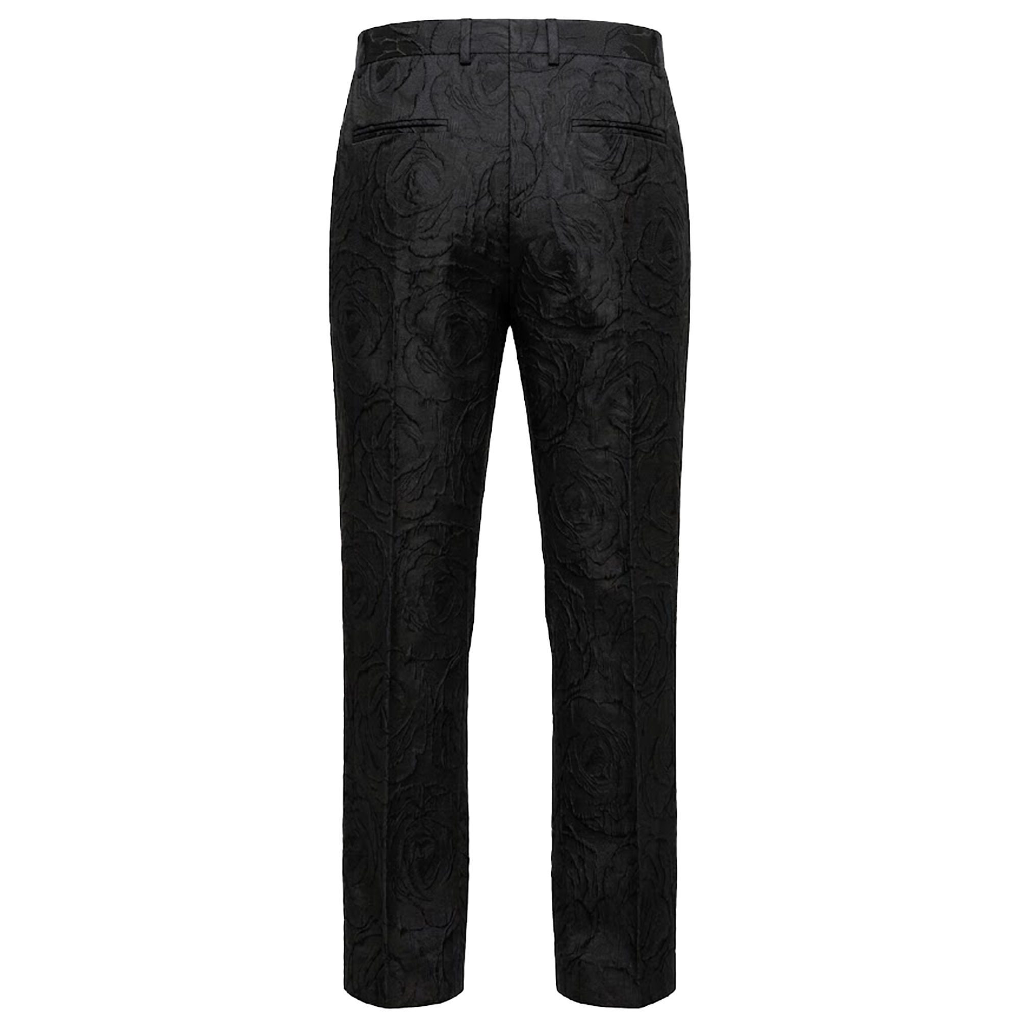 Angelino Black Garden Jacquard Dress Pants