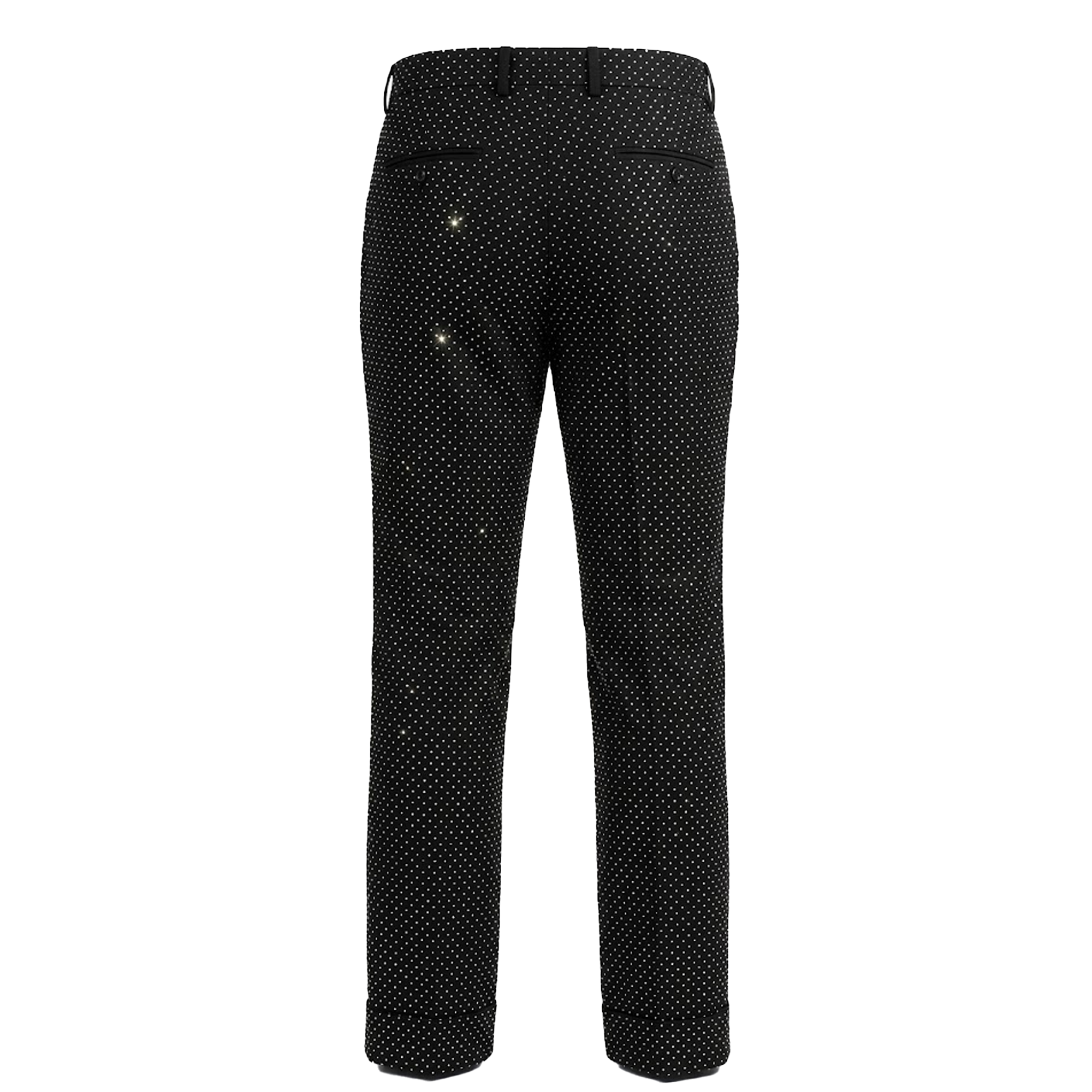 Angelino Black Crystal Obsidian Monarch Dress Pants