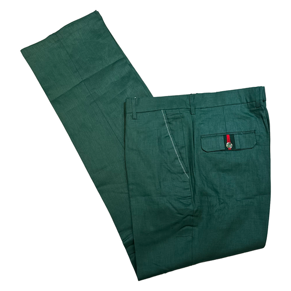 Prestige Forest Green Linen Pants - Dudes Boutique