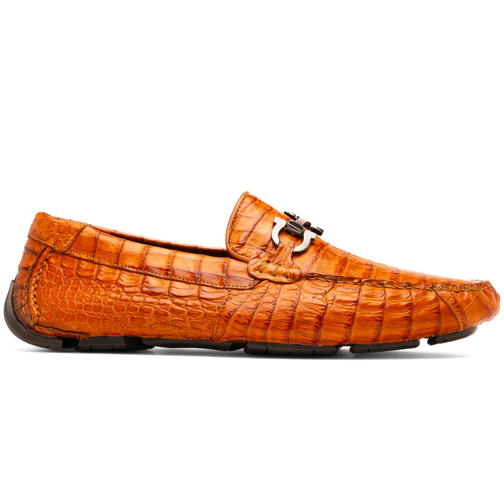 Marco Di Milano Parma Brandy Crocodile Loafers - Dudes Boutique