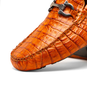 Marco Di Milano Parma Brandy Crocodile Loafers - Dudes Boutique