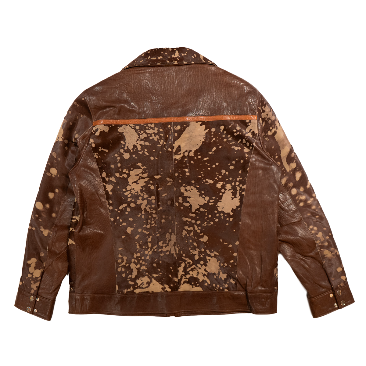 Kashani brown distressed cavalino pony hair jacket