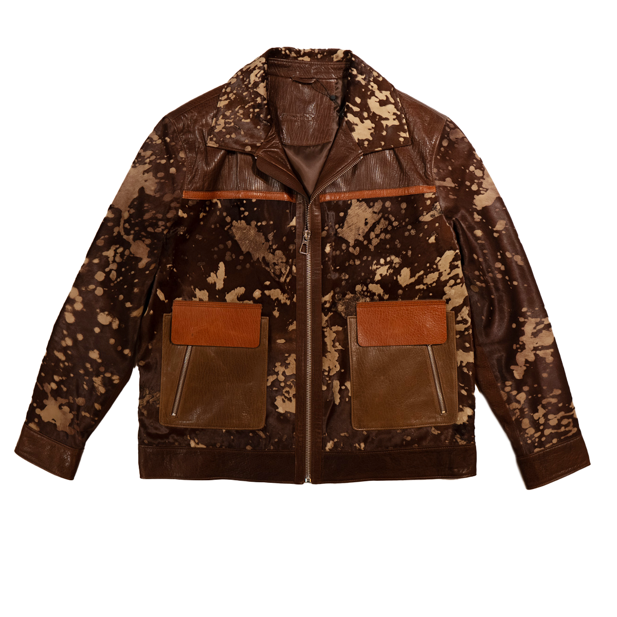 Kashani brown distressed cavalino pony hair jacket