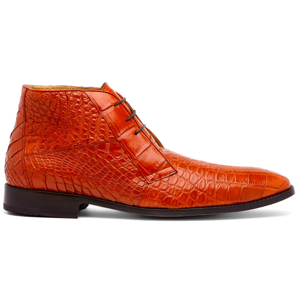 Marco Di Milano Pietro Honey Alligator Derby Boots - Dudes Boutique