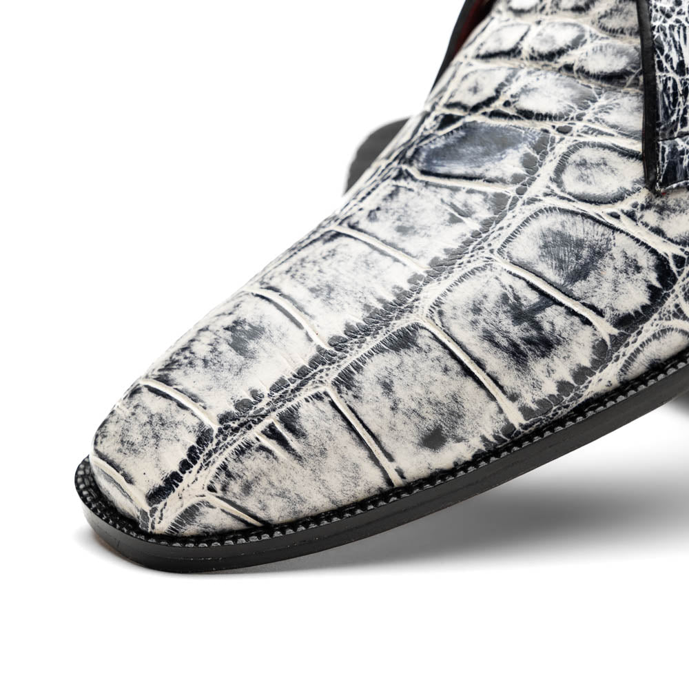 Marco Di Milano Pietro Newspaper Alligator Derby Boots - Dudes Boutique