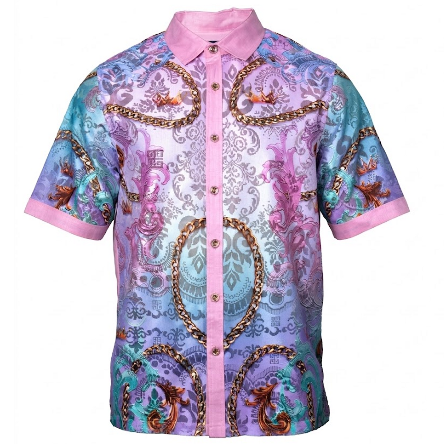 Prestige LUX-660 Pink Lace Linen Shirt