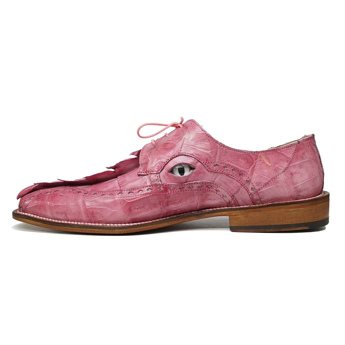 Mauri 4717/3 Pink Baby Croc / Hornback Dress Shoes - Dudes Boutique