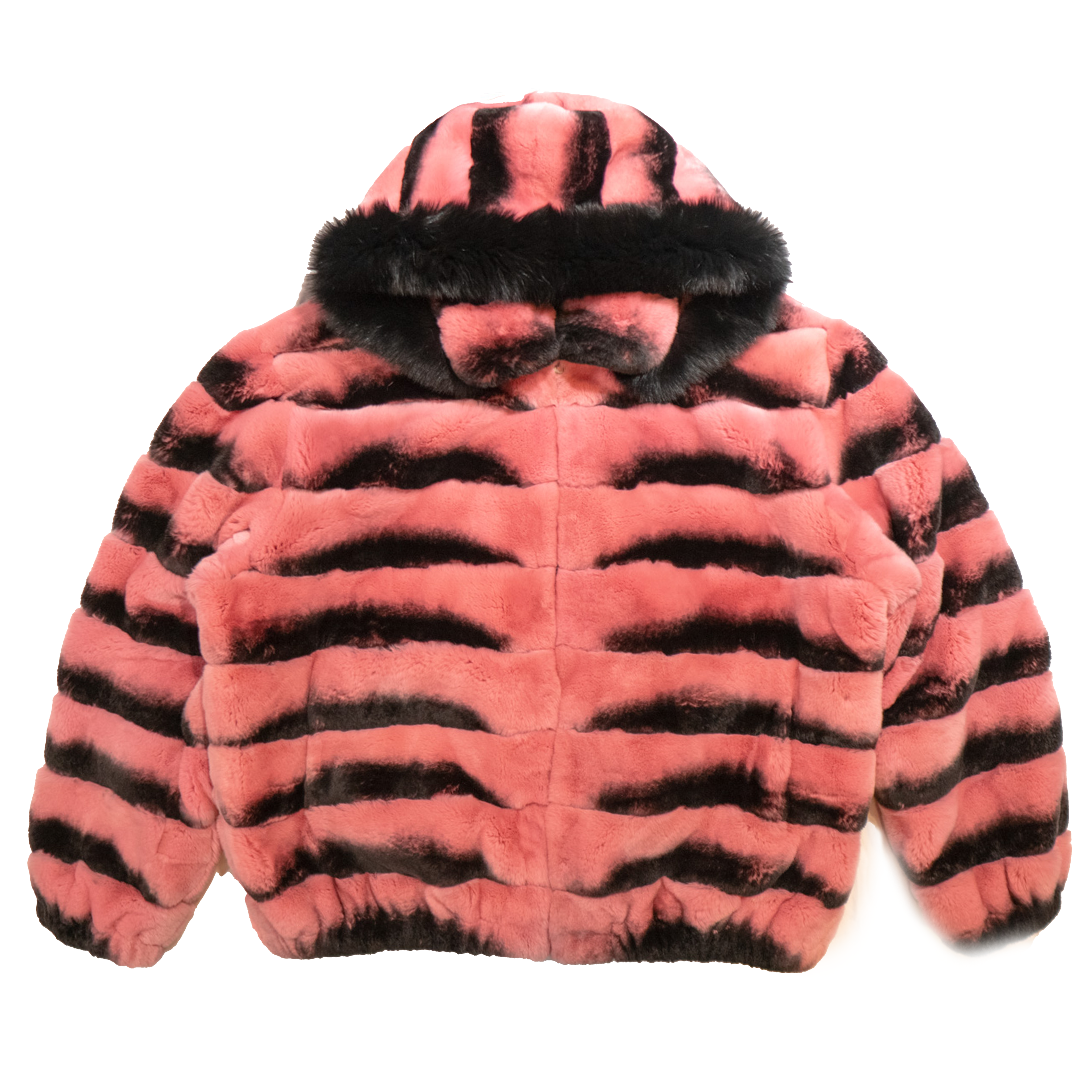 Kashani Pink Rex Rabbit Fur Bomber Jacket - Dudes Boutique