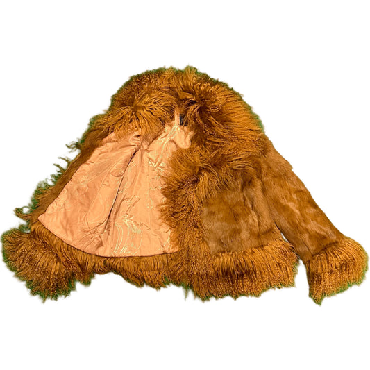 Kashani Women's Whiskey Rabbit / Mongolian Lamb Fur Jacket - Dudes Boutique