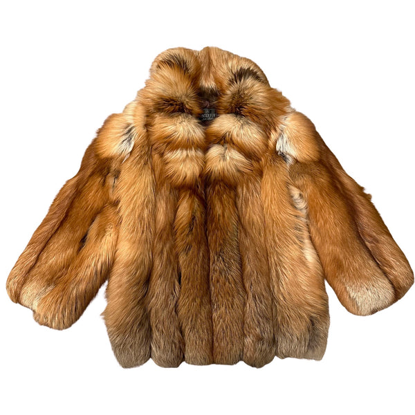 Kashani Men's Full Natural Red Fox Fur Coat - Dudes Boutique