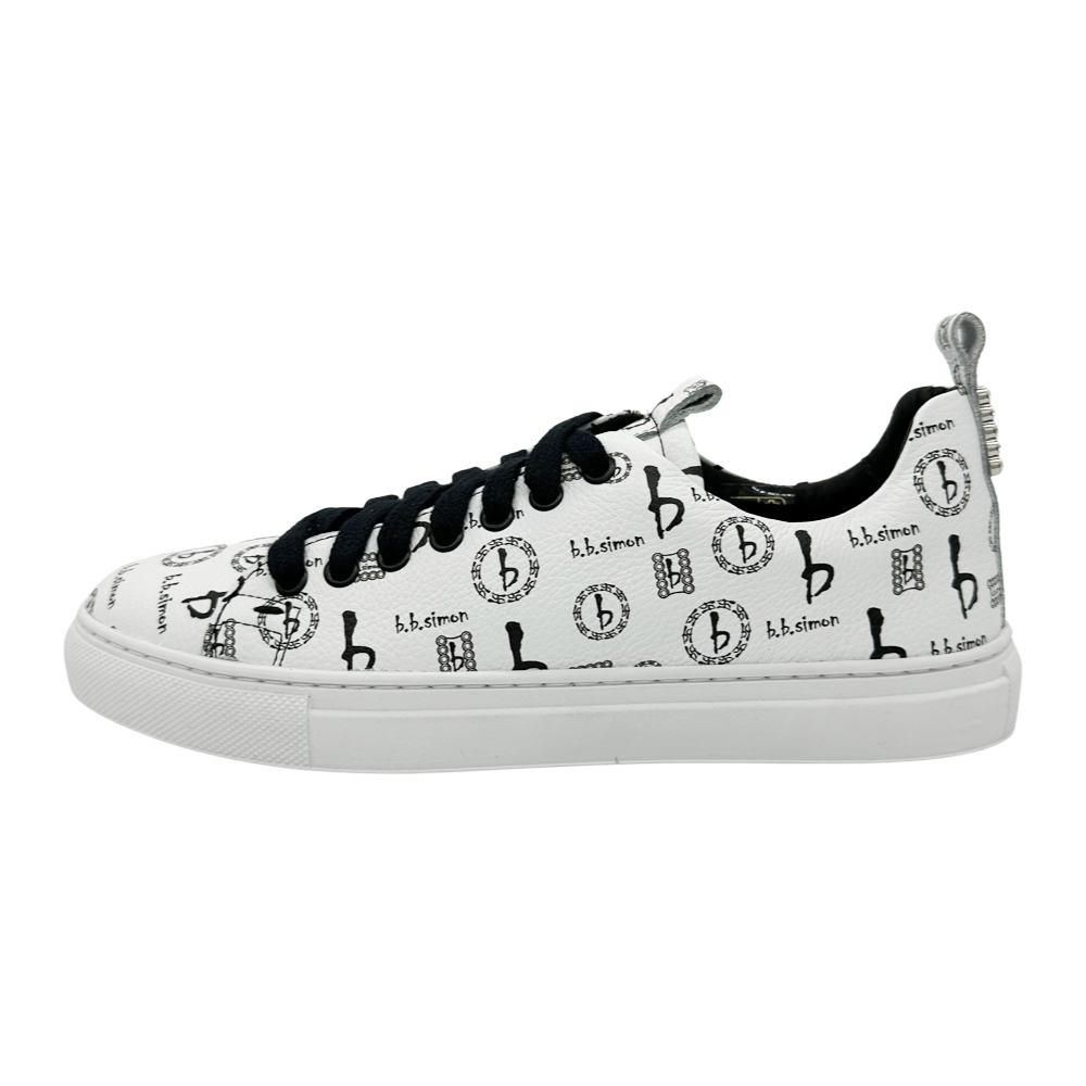 b.b. Simon BB Pattern Shoes - White - Dudes Boutique