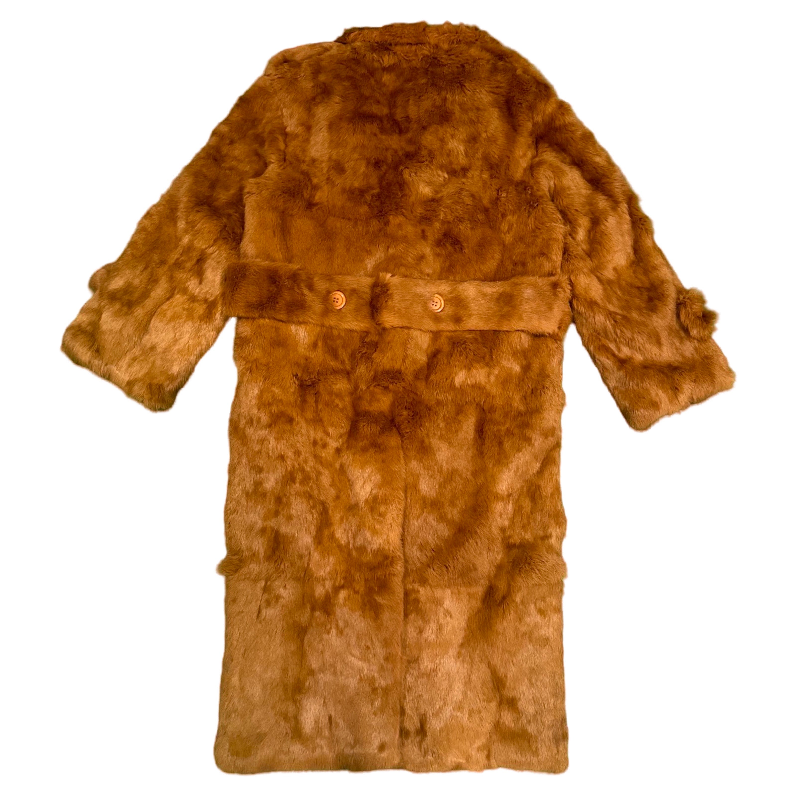 Kashani Men's Whiskey Rabbit Fur Trench Coat – Dudes Boutique