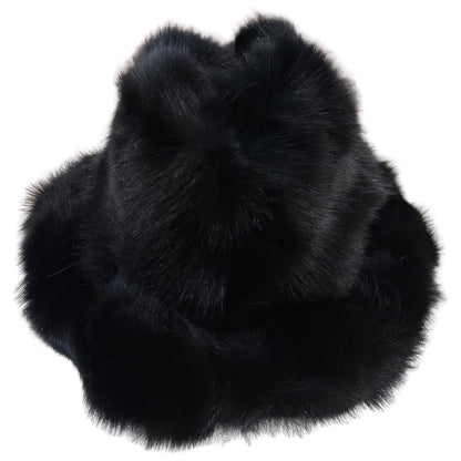 Kashani Men's Black Fox Fur Top Hat - Dudes Boutique
