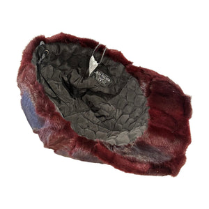 Kashani Wine Red Diamond Cut Mink Baseball Hat - Dudes Boutique