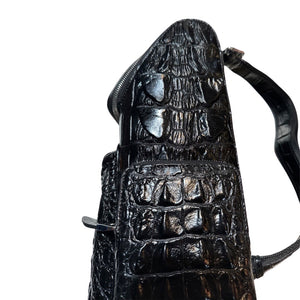 Kashani Black All Over Hornback Alligator Tail Backpack - Dudes Boutique