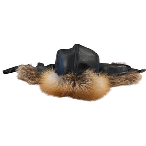 Kashani Natural Red Fox Fur Trapper Hat - Dudes Boutique