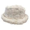 Kashani Men's White Diamond Cut Full Mink Top Hat - Dudes Boutique
