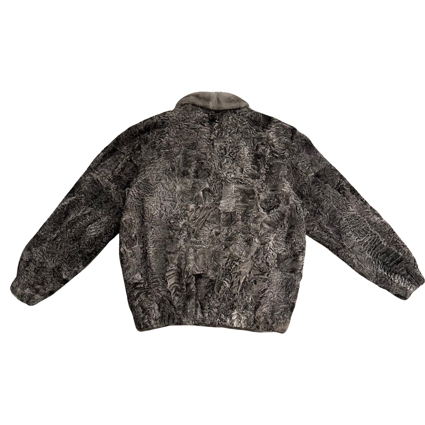 Kashani Men's Charcoal Full Persian Lamb Fur Coat - Dudes Boutique
