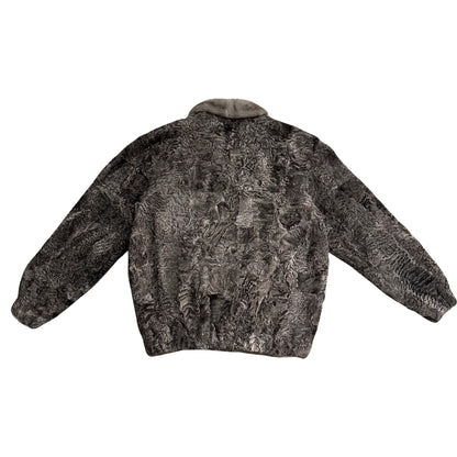 Kashani Men's Charcoal Full Persian Lamb Fur Coat - Dudes Boutique