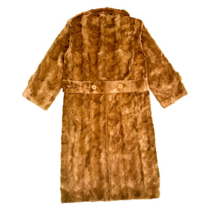 Kashani Men's Whiskey Full Mink Fur Trench Coat - Dudes Boutique