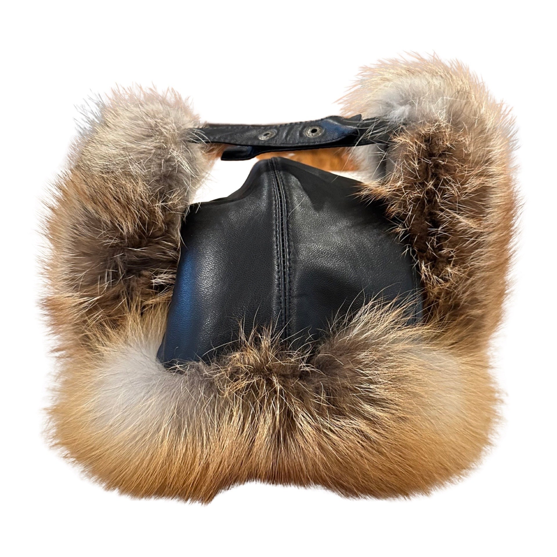 Kashani Natural Red Fox Fur Trapper Hat - Dudes Boutique