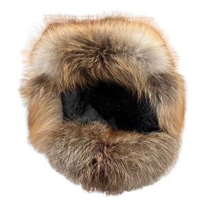 Kashani Natural Red Fox Fur Trapper Hat - Dudes Boutique