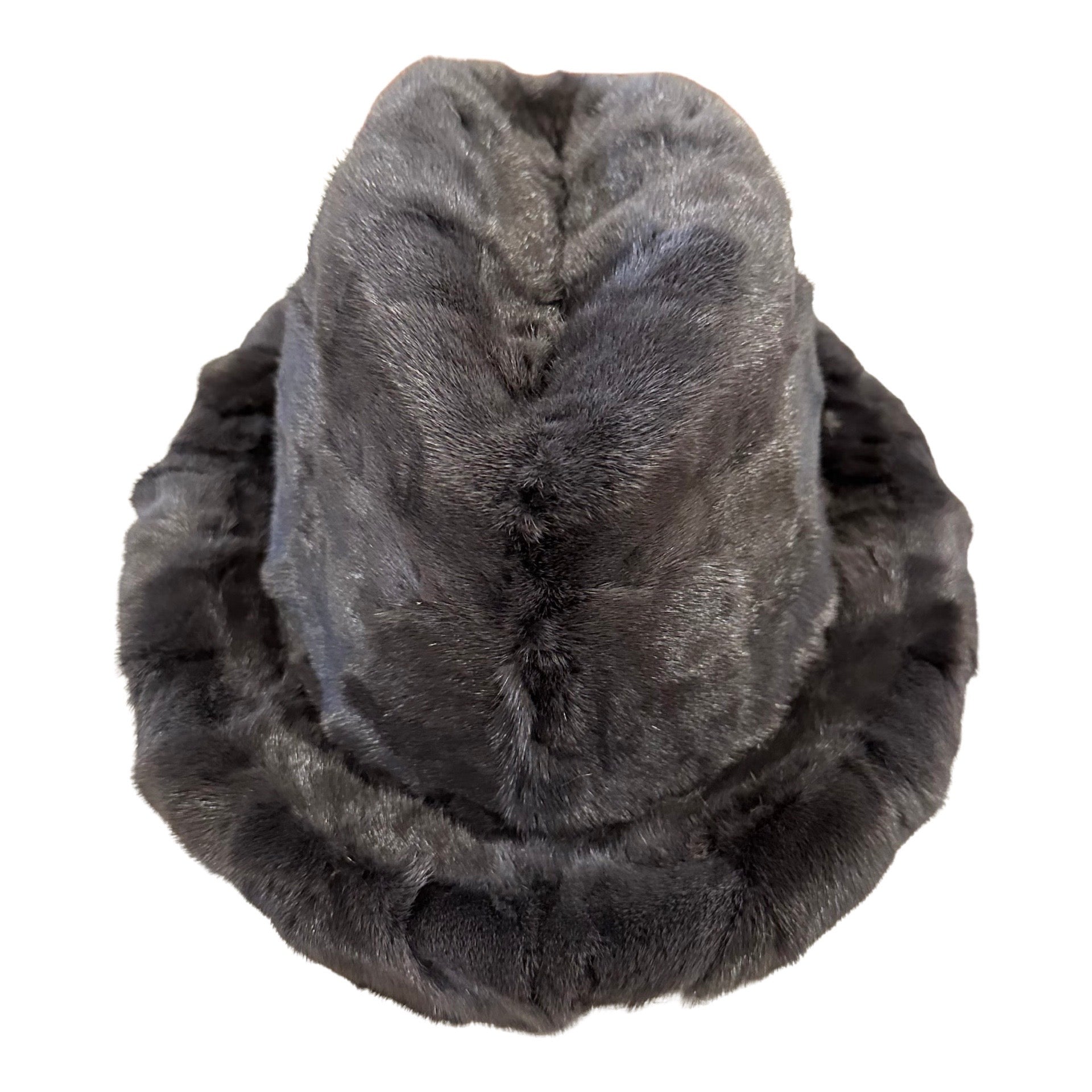 Kashani Men's Grey Diamond Cut Mink Fur Top Hat - Dudes Boutique