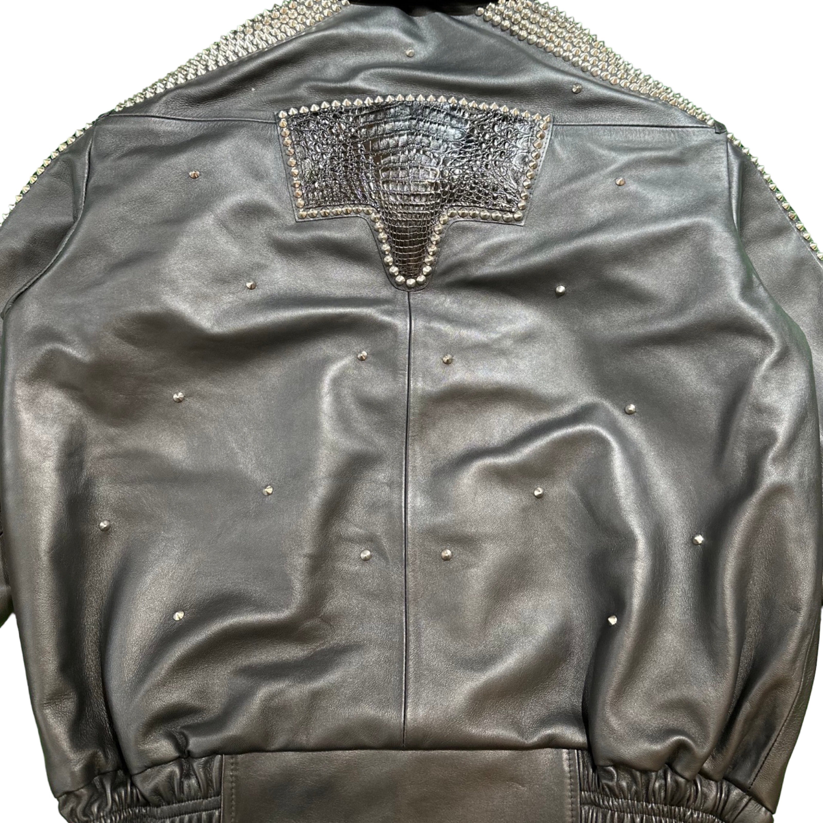 G Gator - Black Studded Crocodile Jacket – Dudes Boutique