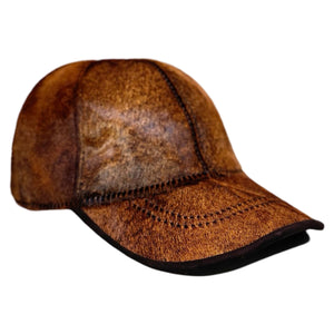 Kashani Brown Pony Hair Base Ball Hat - Dudes Boutique