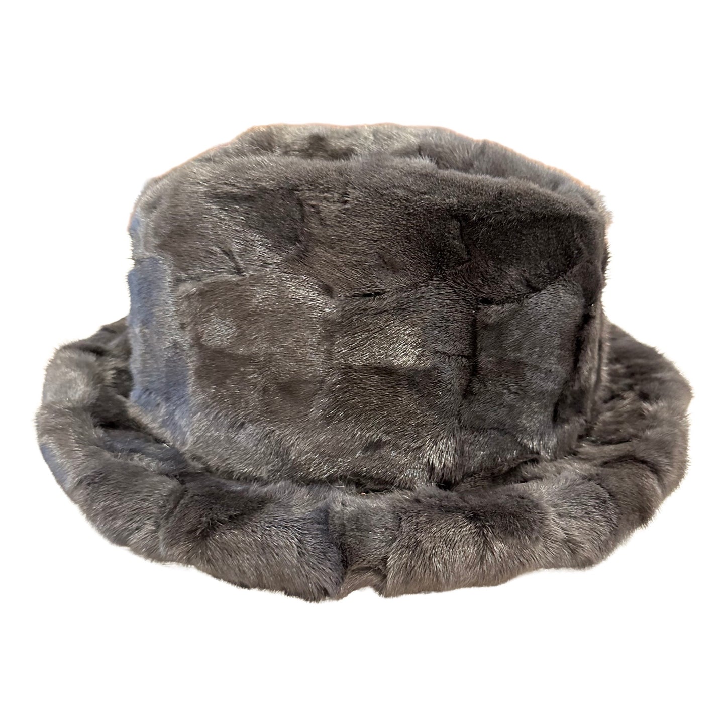 Kashani Men's Grey Diamond Cut Mink Fur Top Hat - Dudes Boutique