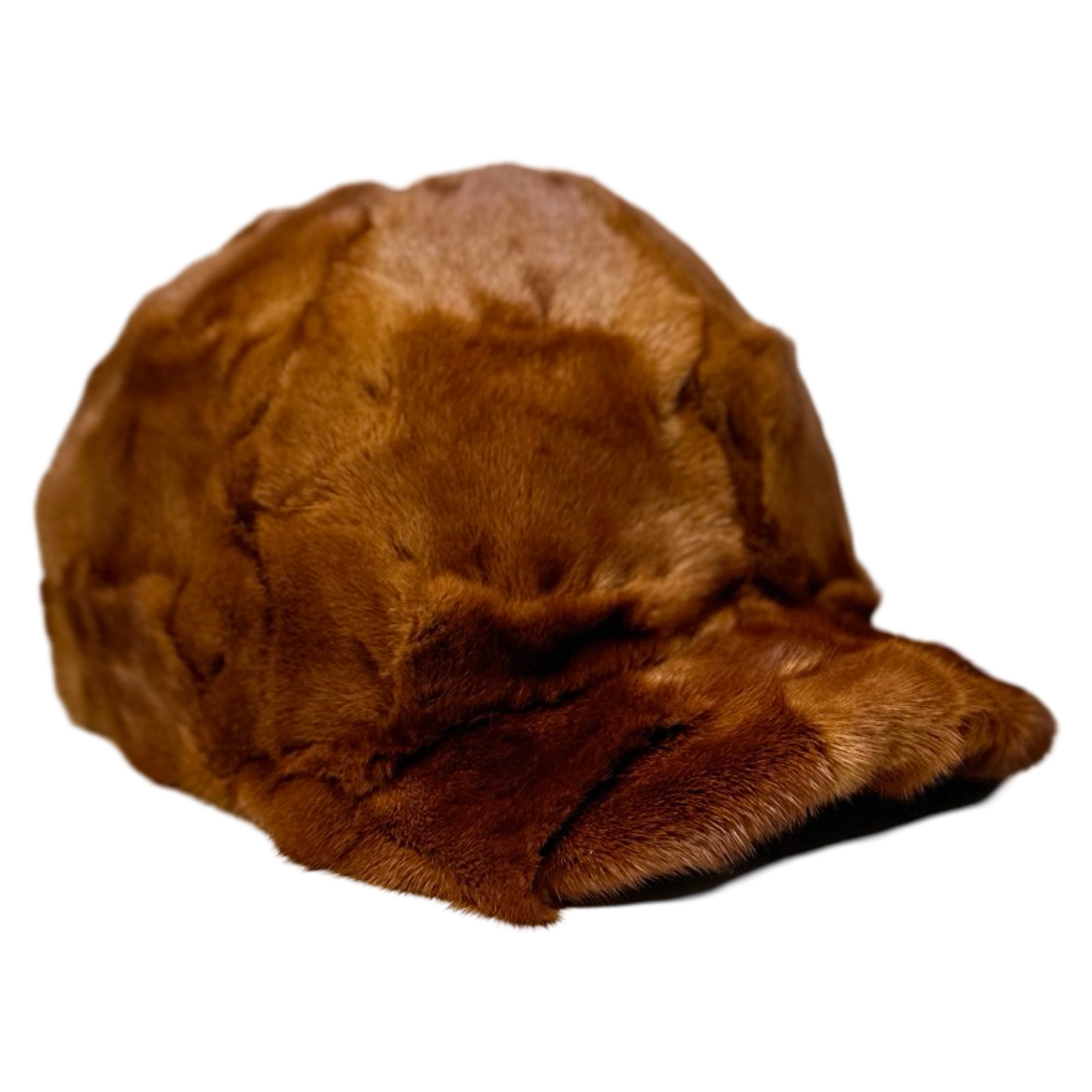 Kashani Whiskey Diamond Cut Mink Baseball Hat - Dudes Boutique